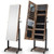 3-Color 46 LED Lights? Mirror Jewelry Cabinet Armoire Adjustable Height with Wheels-Brown - Color:  D681-JV11239CF