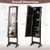 Mirrored Standing Jewelry Cabinet Storage Box-Rustic Brown - Color: Rustic Brown D681-HW66419FG