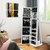 Standing Lockable Jewelry Storage Organizer with Full-Length Mirror-White - Color: White D681-HW64484WH
