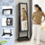Lockable Mirrored Jewelry Cabinet Armoire Storage Organizer Box-Black - Color: Black D681-JV10770BK