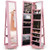 360?° Rotatable 2-in-1 Lockable Jewelry Cabinet with Full-Length Mirror-Pink - Color: Pink D681-HW64483PI