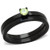 TK2015 - IP Black(Ion Plating) Stainless Steel Ring with AAA Grade CZ  in Apple Green color A874-TK2015