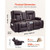 Loveseat Recliner Sofa, Power Reclining Couch with Heating & Massage and Timer, PU Leather Electric E415-DDPYSRSFDDKD1TA1D001V1