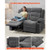 Loveseat Recliner Sofa, Manual Reclining Couch with Heating and Massage, Soft Corduroy Recliner Sof E415-DDBYSRSFSDKDYO29Y001V1