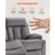 Loveseat Recliner Sofa, Power Reclining Couch with Heating and Massage, Soft Velvet Electric Reclin E415-DDBYSRSFDDKD7XMSB001V1
