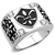 TK3621 - High polished (no plating) Stainless Steel Ring with AAA Grade CZ  in Clear A874-TK3621