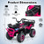 24V Kids Ride on Electric ATV Quad Car with Realistic Sounds and  LED Lights-Black B593-TQ10366US