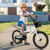 18 Feet Kids Bike with Removable Training Wheels-Black & White - Color: Black & White D681-TS10085WH-18