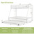 Twin Over Full Bunk Bed Frame with Trundle for Guest Room-White - Color: White D681-HU10693WH