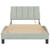 Bed Frame with LED without Mattress "Hanko" Light Gray 39.4"x74.8" Velvet A949-3213805