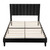 Queen size Modern Black Velvet Upholstered Platform Bed with Headboard Q280-QBLAVWPB207925341
