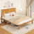 Twin/Full/Queen Size Bed Frame with Headboard and Storage Space-Queen Size - Color: Natural - Size: D681-HU10859NA-Q