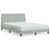 Bed Frame with LED without Mattress Light Gray 53.9"x74.8" Velvet A949-3213883