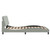 Bed Frame with LED without Mattress Light Gray 53.9"x74.8" Velvet A949-3213883
