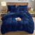 Pattern: NavyBlue, Size Specification: 68.11X90.16INCH - 4PCs Plush Duvet Cover Set Luxury Ultra So Q119-CJYD241702827AZ