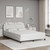 Bed Frame "Viana" with LED without Mattress White 53.9"x74.8" A949-3214057