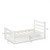 Twin Size Rustic Style Platform Bed Frame with Headboard and Footboard-White - Color: White D681-HW64314WH