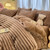 Color: Cocoa coffee, Bedding Size: 1.5M fitted sheet - High-end Dehaired Angora Milk Fiber Bed Thic Q119-CJCS254702819SH