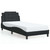 Bed Frame with LED without Mattress "Zadar" Black 39.4"x74.8" A949-3214138