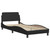 Bed Frame with LED without Mattress "Zadar" Black 39.4"x74.8" A949-3214138
