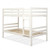 Twin Bunk Bed Children Wooden Bunk Beds Solid Hardwood-White - Color: White - Size: Twin Size D681-HW62351WH