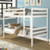 Twin Bunk Bed Children Wooden Bunk Beds Solid Hardwood-White - Color: White - Size: Twin Size D681-HW62351WH