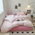 Pattern: Rose Vermicelli, Size: 2.0m Bed Sheet - Cotton Yarn-dyed Washed Cotton Four-piece Set Full Q119-CJCS188210277YB
