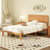 Twin/Full/Queen Size Bed Frame with Headboard and Storage Space-Full Size - Color: Natural - Size:  D681-HU10859NA-F