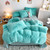 Pattern: Sky Blue, Size Specification: 1.5M Fitted Sheet - Mink Fur Fabric Long Wool Thickened Warm Q119-CJCS253803267OL