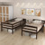 Solid Wood Twin Over Twin Bunk Bed Frame with High Guardrails and Integrated Ladder-Espresso - Colo D681-HU10487CF-T