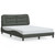 Bed Frame Dark Grey Polyester Full Bed Frame Waveform Modern A949-3213737