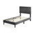 Upholstered Platform Bed with Tufted Headboard and Wooden Slats-Twin Size - Color: Gray - Size: Twi D681-HU10907GR-T