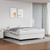  Bed Frame White Faux leather, plywood, engineered wood King A949-3121080