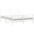  Bed Frame White Powder-Coated Steel 59 x 79 in King Size Modern A949-355434
