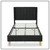 Twin size Mid-Century Black Linen Platform Bed Frame with Upholstered Headboard Q280-TNBLEPB17968582