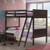 Twin Size Wooden Bunk Beds Convertible 2 Individual Beds-Brown - Color: Brown D681-HW61357ES+