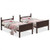 Twin Size Wooden Bunk Beds Convertible 2 Individual Beds-Brown - Color: Brown D681-HW61357ES+