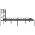  Metal Bed Frame Black Powder-Coated Steel Full Metal Bed Frame A949-372282