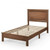 Twin Size Modern College Dorm Wooden Platform Bed in Walnut Q280-WACO9205