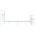  Bed Frame White Steel Full Bed Frame Rectangular Modern A949-376669