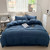 Color: Blue, Size: 1.5m 4PCs Quilt Cover 180x220 - Solid Color Super Soft Washed Cotton Bed Four-pi Q119-CJCS244183126ZA