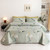 Color: Hanrui Green, style: A bed cover and two pillowcase-245X250cm, Size:  - Cotton Bed Comforter Q119-CJCS245155631EV