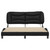  Bed Frame Black and White Faux leather, Metal, Pine Wood, Plywood A949-3213973