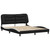  Bed Frame Black and White Faux leather, Metal, Pine Wood, Plywood A949-3213973