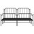  Bed Frame Black Powder-Coated Steel Full Bed Frame Rectangular A949-373910