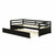 Twin/Twin Dorm Style Trundle Daybed Platform Bed Frame in Espresso Q280-ESJA4192