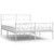  Bed Frame White Steel Double Bed Frame Rectangular A949-355529