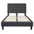 Full size Dark Grey Fabric Upholstered Platform Bed Frame with Tufted Headboard Q280-FUGRDABF5868174