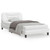  Bed Frame with LED without Mattress "Hvar" White 39.4"x74.8" A949-3213963