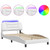  Bed Frame with LED without Mattress "Hvar" White 39.4"x74.8" A949-3213963